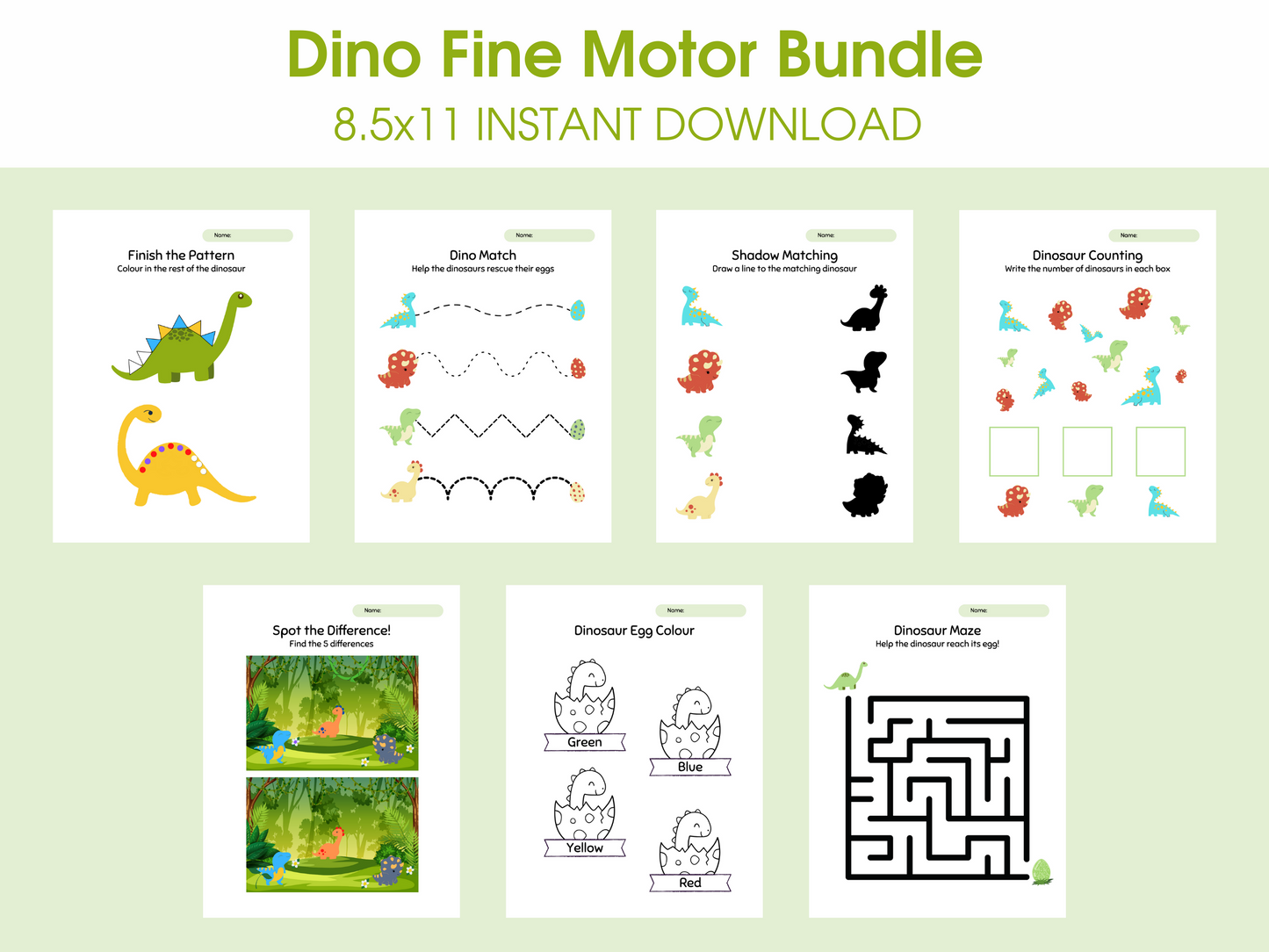 dinosaur activity pages